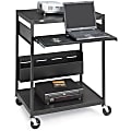 Bretford Mobile Projector Cart, 4 Outlets, 20' Cord, 42"H x 32"W x 24"D, Black 1 thumbnail image