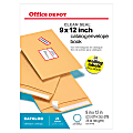 Office Depot® Brand Envelope Book, 9" x 12", Kraft, Book Of 24