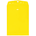 JAM Paper® Open-End 9" x 12" Catalog Envelopes, Clasp Closure, Yellow, Pack Of 100 Envelopes