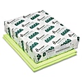 SKILCRAFT® Neon Color Copy Paper, Neon Green, Letter (8.5" x 11"), 500 Sheets Per Ream, 20 Lb, 30% Recycled