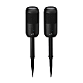 iLive ISBW240BDL Wireless Bluetooth® Indoor & Outdoor Waterproof Speakers with Removable Stakes, Black, Set Of 2 Speakers