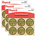 Hayes Publishing Gold Foil Embossed Seals, Seal Of Success, 54 Per Pack, Set Of 3 Packs 1 thumbnail image