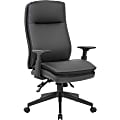 Lorell Soft High-back Executive Office Chair - Black Seat Color - Vinyl Seat Material - Black Back Color - 03206 1 thumbnail image