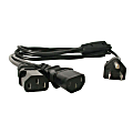 StarTech.com NEMA 5-15P to 2x C13 Computer Power Y-Cord, 6 ft