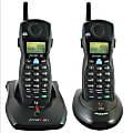 American Telecom® UA20224B 2.4GHz Dual-Handset Expandable Cordless Phone With Caller ID/Call Waiting, Black 1 thumbnail image
