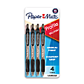 Paper Mate Ballpoint Pen, Profile Retractable Pen, Medium Point (1.0mm), Black, 4 Count