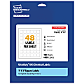 Avery® Ultra Duty® Permanent GHS Chemical Labels, 97197-WMUI100, Square, 1" x 1", White, Pack Of 4,800