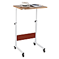 Mind Reader Woodland Collection 15-3/4"W Mobile Sit/Standing Desk with Adjustable Height, White