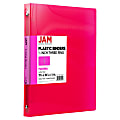 JAM PAPER 3 Ring Plastic Binder, 0.5 inch, Pink 1 thumbnail image