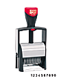 2000Plus Self-Inking Numbering Stamp, 10-Number Bands, 3/16" x 1 5/8", Black Ink 1 thumbnail image