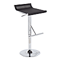 LumiSource Mirage Ale Contemporary Adjustable Bar Stool, Chrome/Black 1 thumbnail image