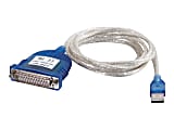 C2G 6ft USB to Serial Adapter - USB to DB25 Serial RS232 Cable - M/M - Serial adapter - USB - RS-232 - gray