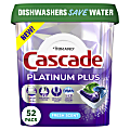 Cascade Platinum Plus ActionPacs Dishwasher Detergent Pods, Fresh Scent, 28.4 Oz, Box Of 52 Pods
