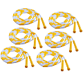 Champion Sports Plastic Segmented Jump Ropes, 8', Yellow/White, Pack Of 6 Jump Ropes 1 thumbnail image