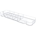Deflecto Caddy Storage Tray - 9 Compartment(s) - 1.30" x 13.10"x 3.80" Depth - Desktop - Portable, Stackable - Clear - Polystyrene - 1 Each 1 thumbnail image