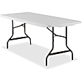 Lorell® Ultra-Light Banquet Folding Table, 6'W, Platinum