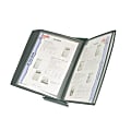 Master MasterView Executive Desktop Stand - Desktop - 10 Panel/Pocket - Support A4 8.27" x 11.69", Letter 8.50" x 11" Media - Removable Sleeve - Gray - Steel - 1 Each 1 thumbnail image