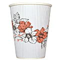 Hotel Emporium Floral Ripple Hot Cups, 12 Oz, 100% Recycled, White, Pack Of 500 Cups 1 thumbnail image