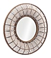 Zuo Modern Toto Round Mirror, 31-1/2"H x 31-1/2"W x 2-1/4"D, Copper