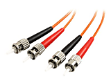 StarTech.com 2m Fiber Optic Cable - Multimode Duplex 62.5/125 - LSZH - ST/ST - OM1 - ST to ST Fiber Patch Cable - Connect fiber network devices 1 thumbnail image
