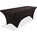 Iceberg Stretch Fabric Table Cover, 96" x 30", Black 1 thumbnail image