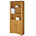 Realspace® Dawson 72"H 5-Shelf Bookcase With Doors, Canyon Maple 1 thumbnail image