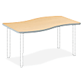 HON® Build Series Ribbon-Shape Table Top, 1 1/8"H x 54"W x 30"D, Maple