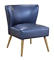 Ave Six Amity Side Chair, Sizzle Azure/Light Brown/Gold