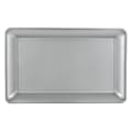 Amscan Plastic Rectangular Trays, 11" x 18", Silver, Pack Of 4 Trays  1 thumbnail image