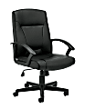 Offices To Go - Chair - armrests - ring-shaped - tilt - swivel - artificial leather, Luxhide - black 1 thumbnail image