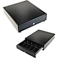 APG Cash Drawer Vasario Series Cash Drawer, 4 Bill, 5 CoinPrinter Driven, Black, 4.3"H x 13.8"W x 16.3"D 1 thumbnail image