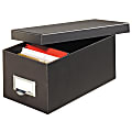 Globe-Weis® 90% Recycled Index Card Storage Case, 4"H x 5 5/8"W x 11 5/8"D, For 3" x 5" Cards, Black