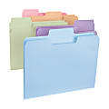 Smead® SuperTab® File Folders, Letter Size, 1/3 Cut, Assorted Pastel Colors, Box Of 100