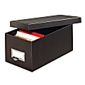 Globe-Weis® 70% Recycled Index Card Storage Case, 5"H x 6 5/8"W x 11 5/8"D, For 4" x 6" Cards, Black