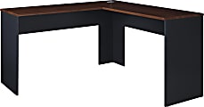 Ameriwood™ Home The Works 52"W L-Shaped Corner Desk, Cherry/Gray 1 thumbnail image