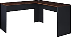 Ameriwood™ Home The Works 52"W L-Shaped Corner Desk, Cherry/Gray