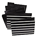 See Jane Work® File Folder Set, 8 1/2" x 11", Letter Size, Black Print, Pack of 6