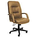 Global® Leather High-Back Chair, Cabernet/Black