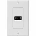 4XEM Single HDMI Wall Plate - Flush mount wallplate - HDMI - white - 1-gang - for P/N: 4XHDMI4K2KPRO100