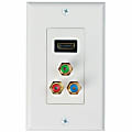 4XEM 1 Port Female HDMI and RCA Audio/Video Wall Plate (White) - 1-gang - White - 1 x HDMI Port(s) - 3 x RCA Port(s) - 1 1 thumbnail image