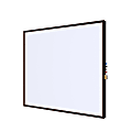Ghent Impression Non-Magnetic Dry-Erase Whiteboard, Porcelain, 47-3/4” x 71-3/4”, White, Espresso Wood Frame