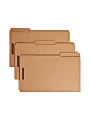 Smead® Kraft Reinforced Tab Fastener Folders, Legal Size, 1/3 Cut, Pack Of 50