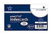 Markings by C.R. Gibson® Index Cards, 3" x 5", Dallas Cowboys, Pack Of 100 1 thumbnail image
