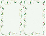 Great Papers! Masterpiece Studios 2-Up Holiday Invitations, Holly Bunch, 8 1/2" x 5 1/2", Pack Of 50