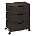 Honey-Can-Do 3-Drawer Wheeled Chest, Espresso 1 thumbnail image