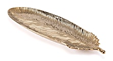 Zuo Modern Feather Tray, Large, Gold