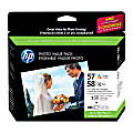HP 57/58, Tricolor/Photo Ink Cartridges & 100-Sheet Premium Photo Paper Value Pack (Q7952AN) 1 thumbnail image