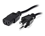 StarTech.com 12ft (3.6m) Computer Power Cord, NEMA 5-15P to C13, 10A 125V 18AWG, Black Replacement AC PC Power Cord TV/Monitor Power Cable