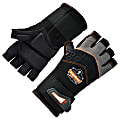 Ergodyne ProFlex 910 Half-Finger Impact Gloves With WristSupport, Large, Black 1 thumbnail image