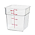 Cambro Food Storage Container, 7 3/8"H x 7 1/4"W x 7 1/4"D, 4 Qt, Clear 1 thumbnail image